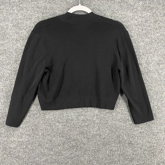 Lemmie Nina Leonard Cardigan Womens M Black Cropped Open Front Evening Formal - Picture 3 of 7